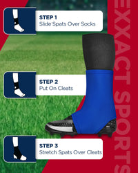 Spats Cleat Men & Boys Football Covers (Royal blue)