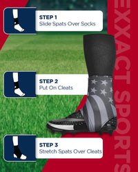 Spats Cleat Men & Boys Football Covers (Grey Flag)