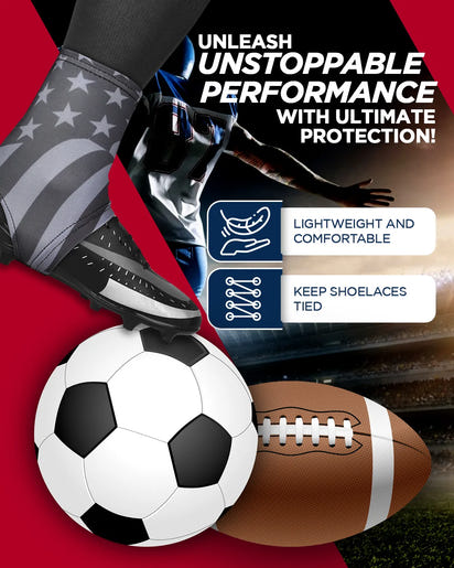 Spats Cleat Men & Boys Football Covers (Grey Flag)