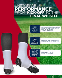 Spats Cleat Men & Boys Football Covers (White)