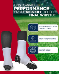 Spats Cleat Men & Boys Football Covers (White)