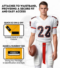 Streamer Football Towel with Hook & Loop Fastener (Gold)