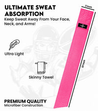 Streamer Football Towel with Hook & Loop Fastener (Pink)
