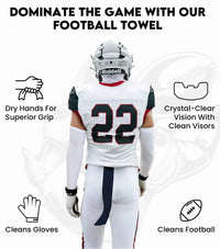 Streamer Football Towel with Hook & Loop Fastener (Pink)