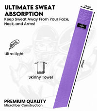 Streamer Football Towel with Hook & Loop Fastener (Purple)