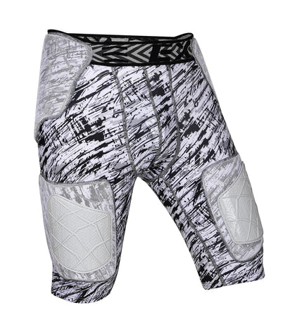 Men's Gladiator 5-Pad Football Girdle with Cup Pocket (Black)