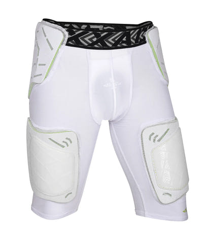 Men's Gladiator 5-Pad Football Girdle with Cup Pocket (White)