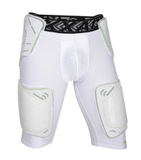 Men's Gladiator 5-Pad Football Girdle with Cup Pocket (White)