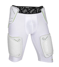 Men's Gladiator 5-Pad Football Girdle with Cup Pocket (White)