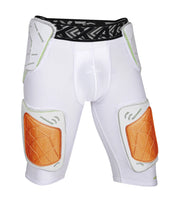Men's Gladiator 5-Pad Football Girdle with Cup Pocket (White Bronze)