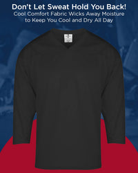 Men's Black Hockey Practice Jerseys (Adult)