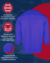 Men's Royal Blue Hockey Practice Jerseys (Adult)