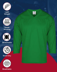 Men's Dark Green Hockey Practice Jerseys (Adult)