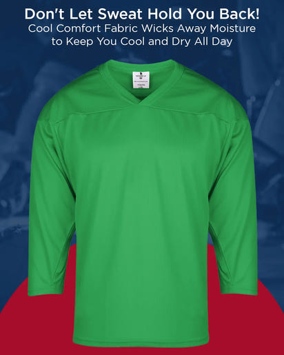 Men's Green Hockey Practice Jerseys (Adult)