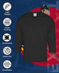 Boys Black Hockey Practice Jersey (Youth)