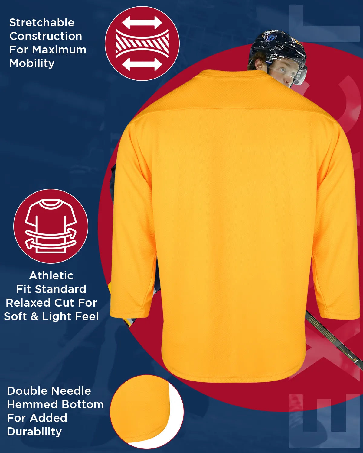 Boys Gold Hockey Practice Jersey (Youth)