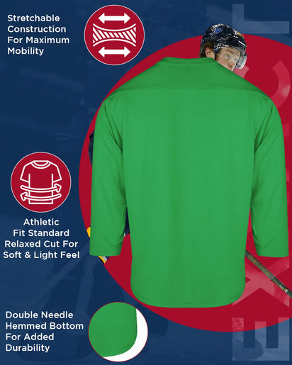 Boys Green Hockey Practice Jersey (Youth)