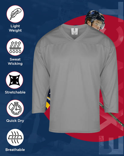 Boys Silver Hockey Practice Jersey (Youth)
