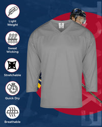 Boys Silver Hockey Practice Jersey (Youth)