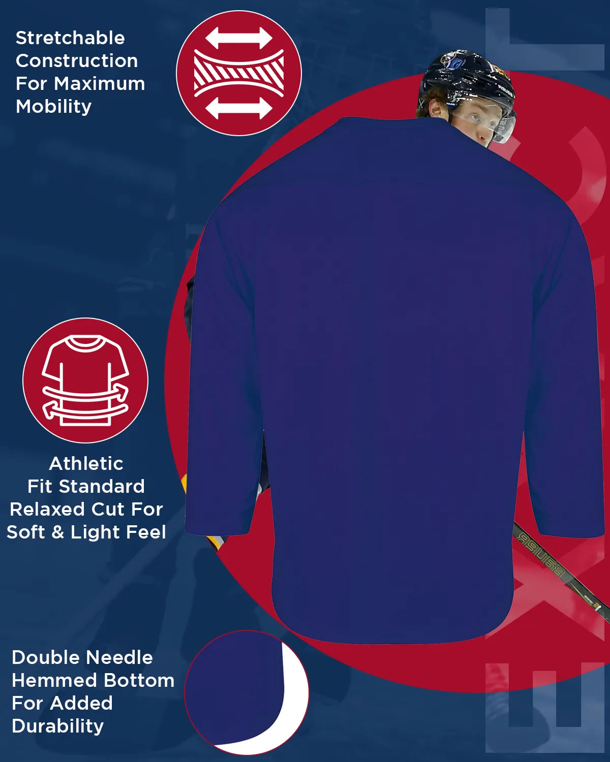 Boys Navy Hockey Practice Jersey (Youth)
