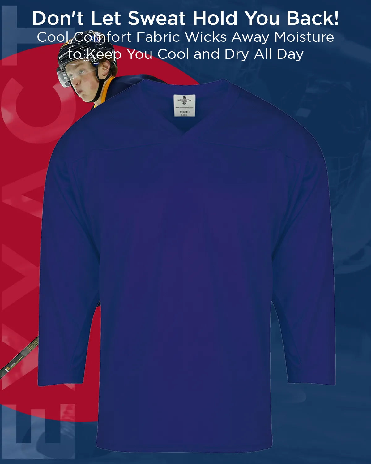 Boys Navy Hockey Practice Jersey (Youth)