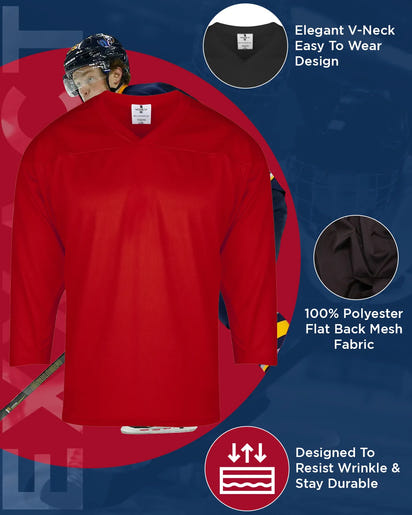 Boys Red Hockey Practice Jersey (Youth)