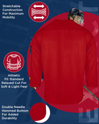Boys Red Hockey Practice Jersey (Youth)