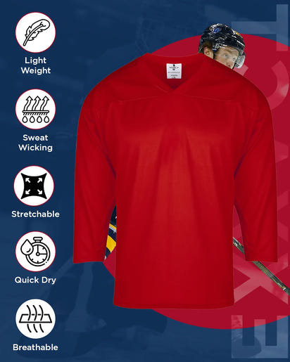 Boys Red Hockey Practice Jersey (Youth)