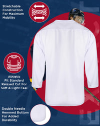 Boys White Hockey Practice Jersey (Youth)