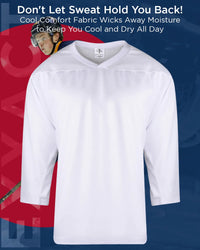 Boys White Hockey Practice Jersey (Youth)