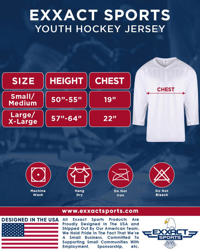 Boys White Hockey Practice Jersey (Youth)