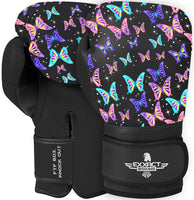 Kids Printed Knockout Boxing Gloves with Padded Protection (Butterfly)