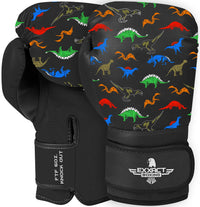 Kids Printed Knockout Boxing Gloves with Padded Protection (Dinosaur)