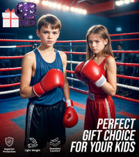 Kids Printed Knockout Boxing Gloves with Padded Protection (Unicorn)