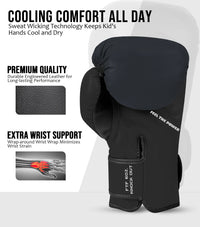 Kids Printed Knockout Boxing Gloves with Padded Protection (Lion)