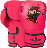 Kids Printed Knockout Boxing Gloves with Padded Protection (Ninja)