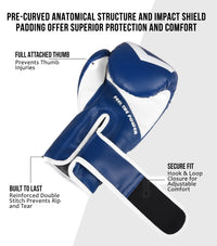 Kids Knockout Boxing Gloves with Padded Protection (Royal Blue/White)