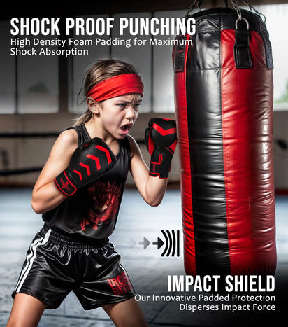 Kids Knockout Boxing Gloves with Padded Protection (Royal Blue/White)