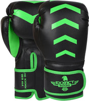 Kids Knockout Boxing Gloves with Padded Protection (Black/Green)