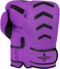 Kids Knockout Boxing Gloves with Padded Protection (Purple/Black)