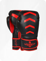 Kids Knockout Boxing Gloves with Padded Protection (Black/Red)