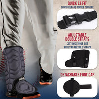 Baseball Batter's Leg Guard with Adjustable Straps (Dark Gray)