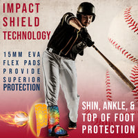Baseball Batter's Leg Guard with Adjustable Straps (Tie Dye)