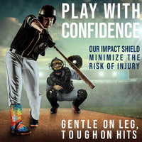 Baseball Batter's Leg Guard with Adjustable Straps (Tie Dye)