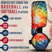 Baseball Batter's Leg Guard with Adjustable Straps (Tie Dye)