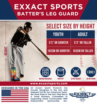 Baseball Batter's Leg Guard with Adjustable Straps (Tie Dye)