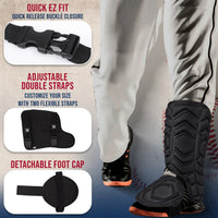 Baseball Batter's Leg Guard with Adjustable Straps (Black)