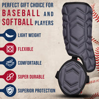 Baseball Batter's Leg Guard with Adjustable Straps (Dark Gray)