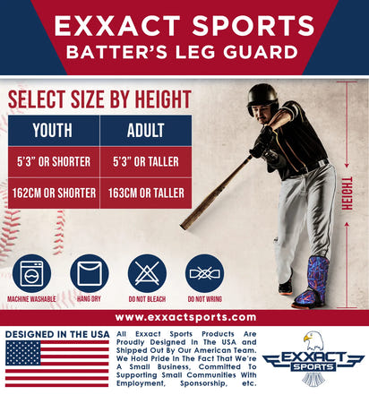 Baseball Batter's Leg Guard with Adjustable Straps (Lazer)