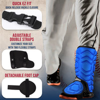 Baseball Batter's Leg Guard with Adjustable Straps (Royal Blue)